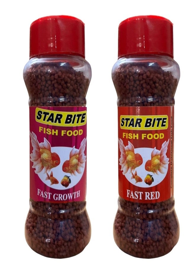 TUNAI SF+ Star Bite Fast Growth + Star Bite Fast Red Fish Food | Combo Pack (60gms, Fast Growth and Fast Red) - Image 1